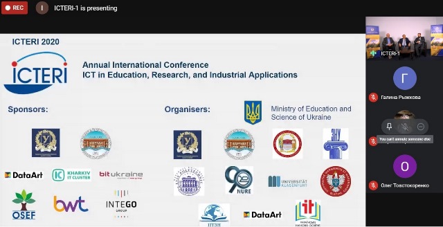 Спонсори та організатори конференції IKTERI 2020